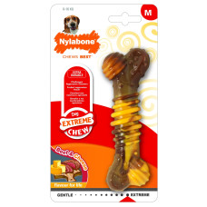 Nylabone - Кость текстурированная экстра-жесткая, аромат говядины и сыра, М (Extreme Chew Texture Bone - Steak & Cheese)