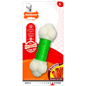 Nylabone - Косточка экстра-жесткая, аромат бекона, S (Extreme Chew Double Action Chew)