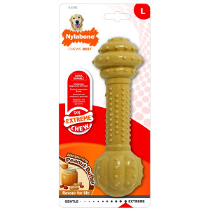 Nylabone - Штанга экстра жесткая, аромат арахисовой пасты, L/XL (Extreme Chew Barbell)