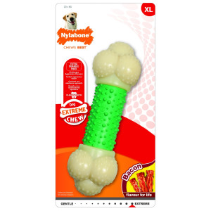 Nylabone - Косточка экстра-жесткая, аромат бекона, XL (Extreme Chew Double Action Chew)