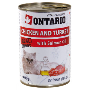 Ontario - Консервы для кошек: курица и индейка