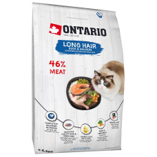 Ontario - Корм для длинношерстных кошек, с уткой и лососем (adult long hair)