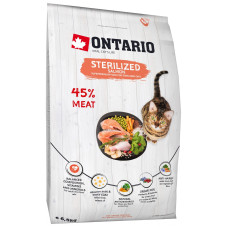 Ontario - Корм для стерилизованных кошек с лососем (sterilised salmon)