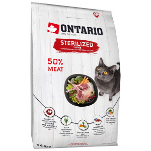 Ontario - Корм для стерилизованных кошек с ягненком (sterilised lamb)