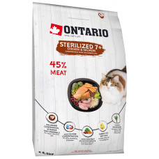 Ontario - Корм для кошек, пожилых стерилизованных, с курицей (sterilised 7+ )