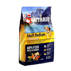 Ontario - Корм для собак, с 7 видами рыбы и рисом (adult medium fish & rice)