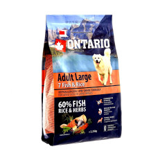 Ontario - Корм для собак крупных пород, с 7 видами рыбы и рисом (adult large fish & rice)