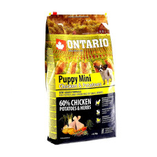 Ontario - Корм для щенков малых пород, с курицей и картофелем (puppy mini chicken & potatoes)