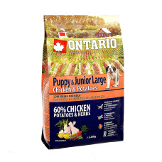Ontario - Корм для щенков крупных пород, с курицей и картофелем (puppy & junior large chicken & potatoes)