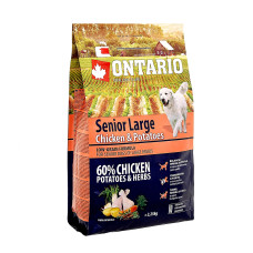 Ontario - Корм для пожилых собак крупных пород, с курицей и картофелем (senior large chicken & potatoes)