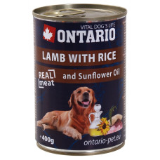 Ontario - Консервы для собак: ягненок и рис