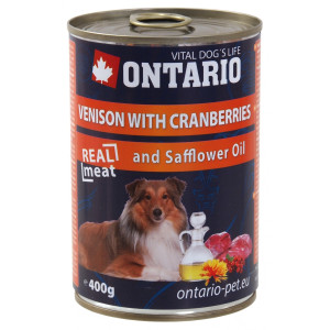 Ontario - Консервы для собак: оленина и клюква