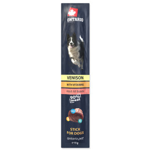 Ontario - Лакомство для собак, палочки с олениной 1 шт (ontario stick for dogs venison 15g)