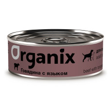 Organix - Консервы для собак говядина с языком , упаковка 45шт x 0.1кг