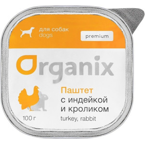 Паштет премиум для собак с индейкой и кроликом 65%