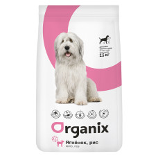 Organix - Корм для собак крупных пород, с ягненком и рисом (adult large dog breeds lamb and rice)