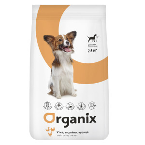 Organix - Корм для собак с уткой, индейкой и курицей, беззерновой (grainfree adult dogs duck, turkey, chicken)