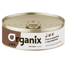 Organix - Консервы для собак, утка, индейка, картофель, упаковка 9шт x 0.4кг