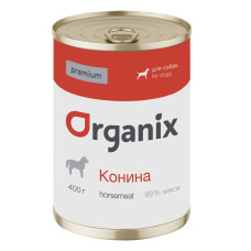 Organix - Консервы премиум для собак с кониной 99%, упаковка 24шт x 0.1кг