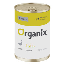 Organix - Консервы премиум для собак с гусем 99%, упаковка 24шт x 0.1кг