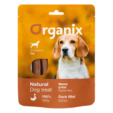 Organix - Лакомство для собак "палочки из филе утки" 100% мясо