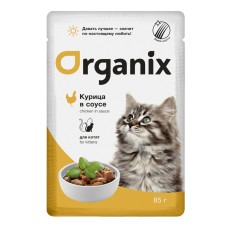 Organix - Паучи для котят, курица в соусе