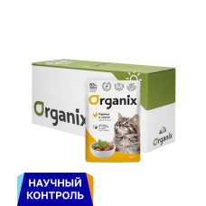Organix - Паучи для котят, курица в соусе, 25шт x 85гр