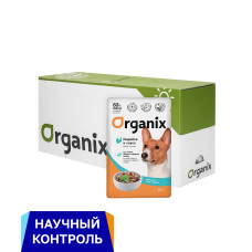 Organix - Паучи для собак мелких и средних пород "идеальная кожа и шерсть": индейка в соусе, 24шт x 85гр