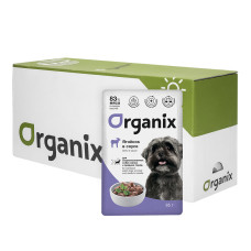 Organix - Паучи для стерилизованных собак мелких и средних пород: ягненок в соусе, 25шт x 85гр