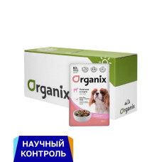 Organix - Паучи для собак мелких и средних пород с чувствительным пищеварением, телятина в соусе, 24шт x 85гр