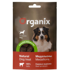 Organix - Лакомство для собак, вяленое мясо, медальоны из говяжьей вырезки