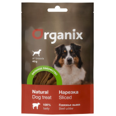 Organix - Лакомство для собак, вяленое, говяжье вымя нарезка