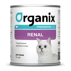 Organix - Консервы для кошек, поддержание здоровья почек (renal), упаковка 12шт x 0.24кг