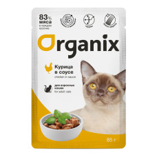 Organix - Паучи для кошек: курица в соусе