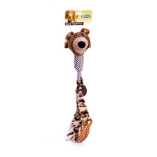 Papillon - Игрушка для собак "Большеногий медведь", 50 см плюш и канат
