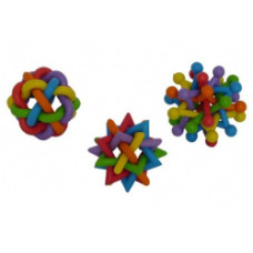 Papillon - Игрушка для собак "Цветная головоломка", латекс, 7-8см