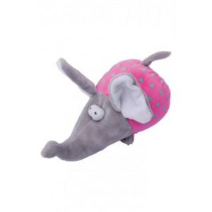 Плюшевая игрушка для собак "Слоненок" с пищалкой, 17 см