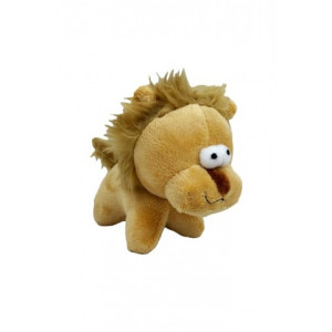Плюшевая игрушка для собак "Глазастый лев" с пищалкой, 12 см