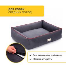 Pet Comfort - Лежанка для собак средних пород, Golf Vita 01,  M 75х90 см, серый