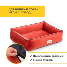 Pet Comfort - Лежанка для кошек и собак мелких пород, Golf Vita 02, размер S 60х75 см, красный