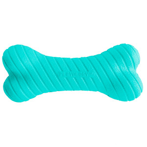 Двухслойная жевательная косточка DUAL LAYER BONE для собак средних и крупных пород с ароматом арахиса, большая, цвет голубой
