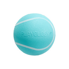 Playology - Жевательный мяч SQUEAKY CHEW BALL 6 см для собак мелких и средних пород с пищалкой и с ароматом арахиса, цвет голубой