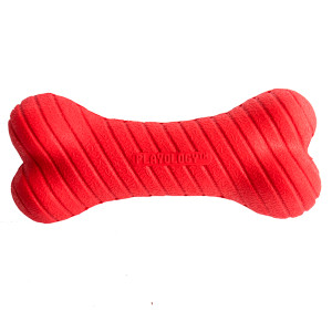 Двухслойная жевательная косточка DUAL LAYER BONE для собак мелких пород с ароматом говядины, маленькая, цвет красный