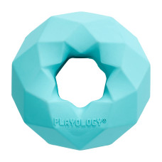 Playology - Жевательное кольцо-многогранник CHANNEL CHEW RING для собак средних и крупных пород с ароматом арахиса, цвет голубой