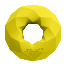 Playology - Жевательное кольцо-многогранник CHANNEL CHEW RING для собак средних и крупных пород с ароматом курицы, цвет желтый
