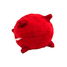 Playology - Сенсорный плюшевый мяч PUPPY SENSORY BALL 11 см для щенков мелких и средних пород 8-16 недель с ароматом говядины, цвет красный