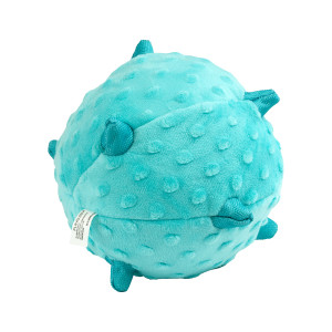 Playology - Сенсорный плюшевый мяч PUPPY SENSORY BALL 15 см для щенков средних и крупных пород 8-16 недель с ароматом арахиса, цвет голубой