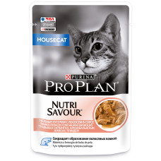 Purina Pro Plan - Паучи Кусочки в соусе для домашних кошек с лососем, упаковка 26шт 