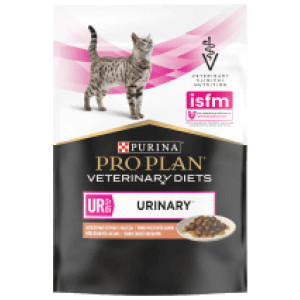 Purina Pro Plan UR - Кусочки в соусе для кошек при мочекаменной болезни с лососем (urinary)