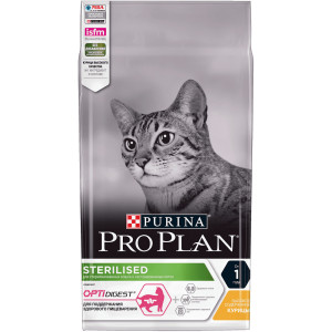 Purina Pro Plan - Корм для кастрированных кошек с чувствительным пищ-ем, курица (sterilised chicken optidigest)